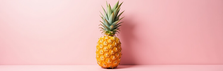 fresh pineapple centered soft pink background juicy skin softly illuminated gentle diffused morning light