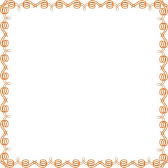 Obraz premium Simple Square Frame with White Background, Unique Frame, Unique Border Frame and Amazing Photo Frame, Orange Square Frame