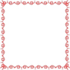 Simple Square Frame with White Background, Unique Frame, Border Frame and Amazing Photo Frame, Red Square Frame