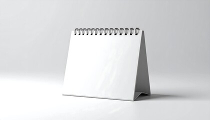 Blank desk calendar on white background for mockup and design.