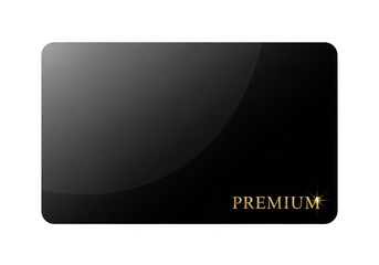 Premium card design isolated on transparent background for exclusive membership and loyalty programs