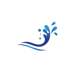 Fototapeta premium Splash Water icon vector illustration logo