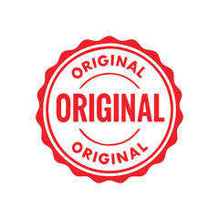 Red Stamp Featuring the Word Original on White Background