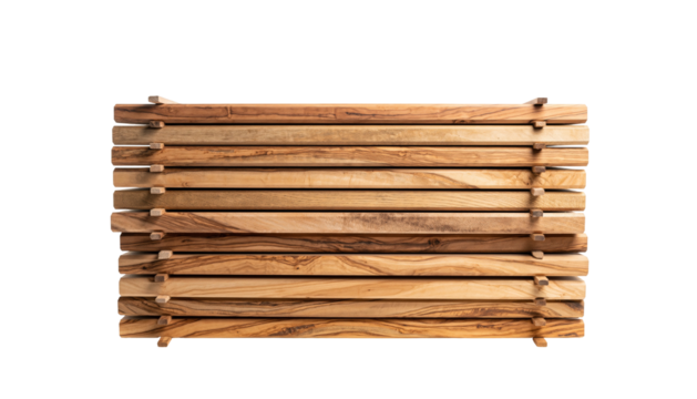 Wooden Slatted Tray Rustic Charm and Natural Texture.