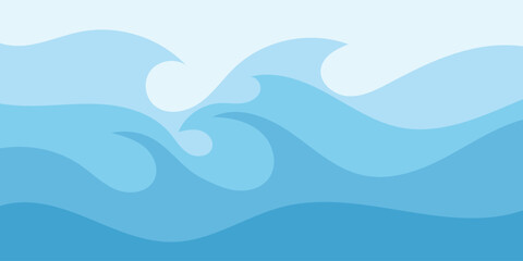 Abstract Water wave vector illustration design background