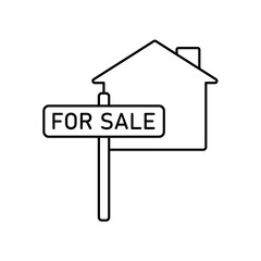 for sale icon outline editable stroke line drawing eps.