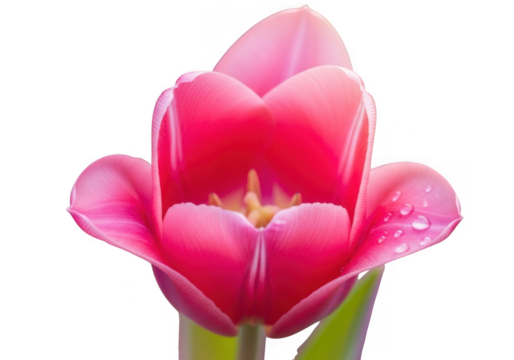 Pink tulip isolated on transparent background for spring decoration and floral design - Powered by Adobe