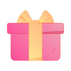 Holiday Birthday Gift Surprise Celebration Gradient Flat Vector Illustration Party Sentiment Asset
