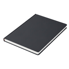 Professional black hardbound notebook, perfect for sophisticated note-taking, daily planning, and creative expression, presented cleanly