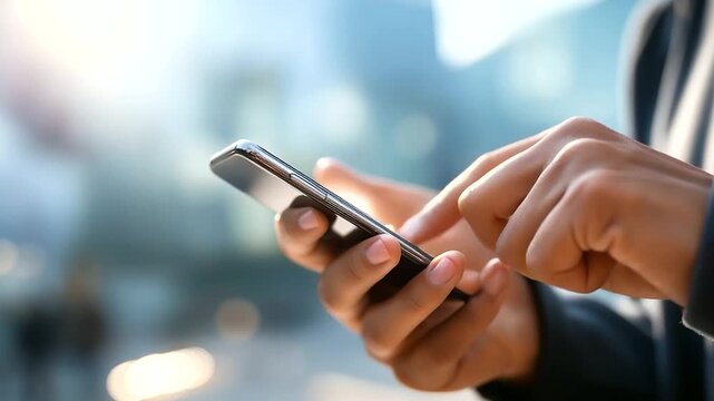 Hands holding smartphone with crisis text conversation visible digital mental support face not shown modern prayer ministry text based counseling mobile faith outreach with - Powered by Adobe