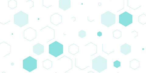 Green hexagons pattern for medical vector