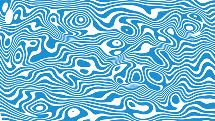 Abstract blue and white wavy line pattern
