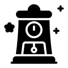 grandfather clock glyph icon