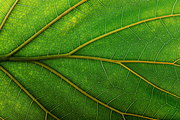 background natural texture green foliage, leaf macro structure