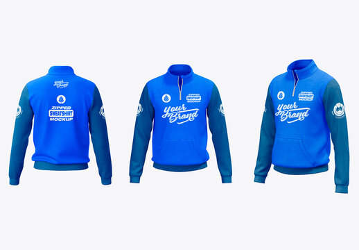 Zipped Sweatshirt Mockup