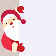 santa claus holding a blank sign