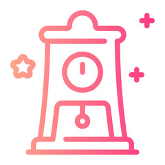 grandfather clock gradient icon