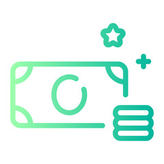 money gradient icon