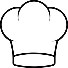 Chef hat icon outline for cooking and culinary branding