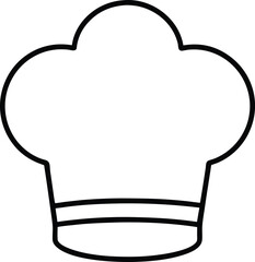 Chef hat icon outline for cooking and culinary branding