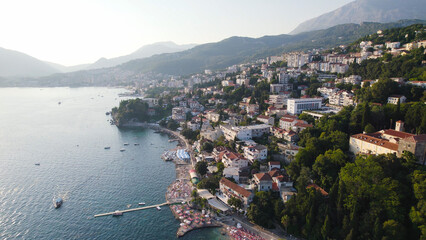 Aerial View of Herceg Novi, Montenegro
