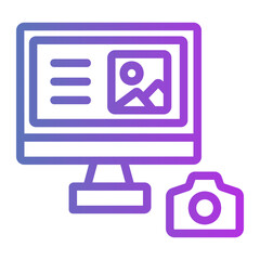 photo editing Gradient icon