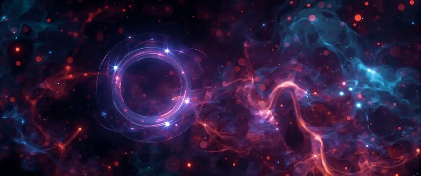 Glow streak swirl square circle multi color luminous design background