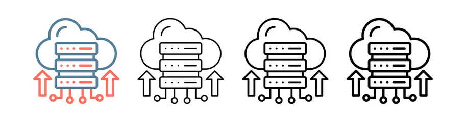 Hosting Server Icon Collection Set Different Style