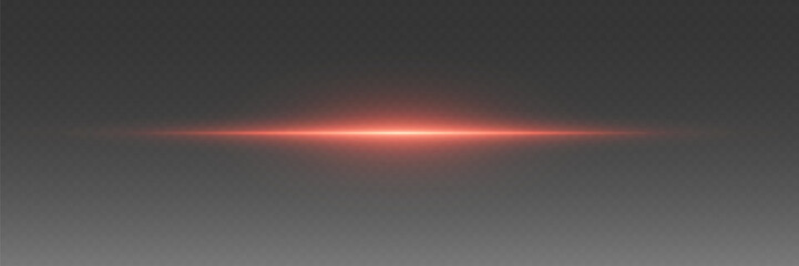 Red glowing beam effect. On a transparent background.