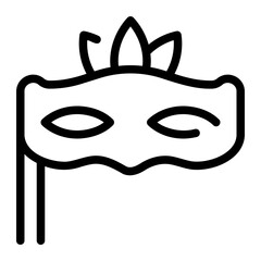 carnival mask line icon