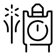 clock tower line icon
