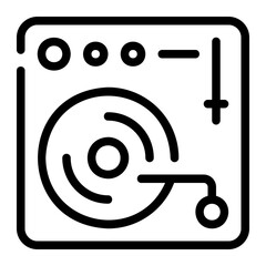 dj mixer line icon