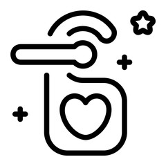 door knob sign line icon