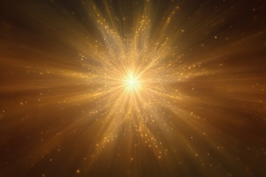 Golden bursts of light symbolize divine energy, illuminating the festive season and evoking feelings of joy and calm during Christmas and New Year's celebrations - Powered by Adobe