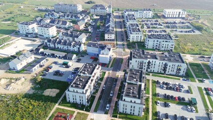Fototapeta premium Urban Apartment Buildings in Development Phase