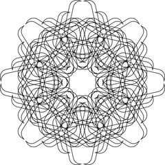 illustration of a beautiful mandala flower design 