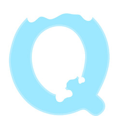 Snowy Letter Q Clipart