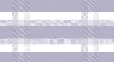 Gentle lavender and crisp white stripes form a classic plaid pattern, creating a clean and soft conceptual design ideal for various textile and background applications