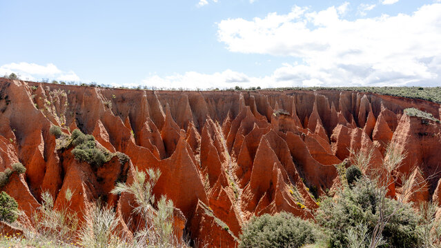 Sandstone formations in Las Carcavas, Guadalajara, Spain