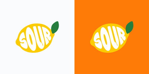 Minimalist Orange Logo with Fruit Slice Icon