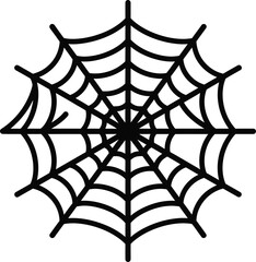 Fototapeta premium Spider web vector illustration, halloween spiderweb icon, cobweb design eps silhouette