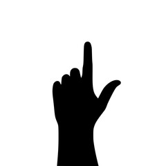 Obraz premium Gesture pointing upwards for direction, choice, or selection in modern design