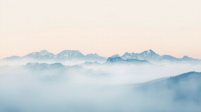 Golden Light Touching Foggy Alpine Ranges
- Powered by Adobe