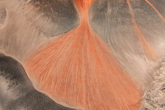 Abstract aerial view of Jote Volcano in Argentina