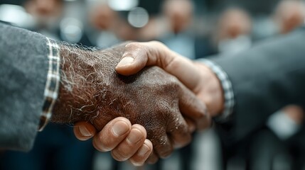 South African businesspeople closing partnership deal