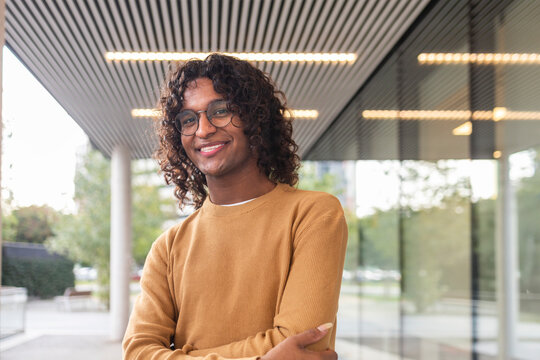 Non-binary individual embracing urban lifestyle