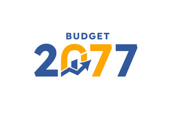 Budget 2077 logo design, 2077 budget banner design templates png