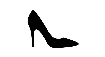 Black High Heel Shoe Silhouette Icon