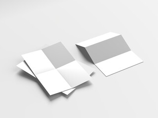 Elegant Letterhead Mockup Scene with Multiple Folded Sheets for Branding Presentation