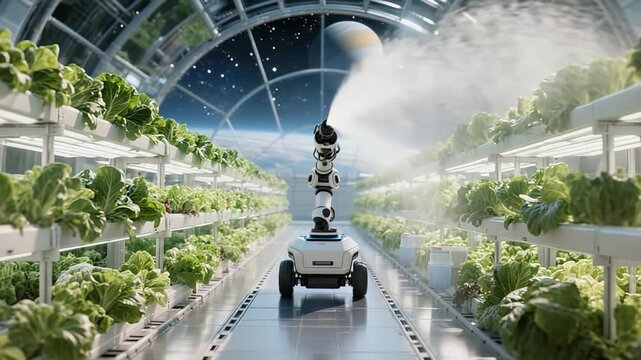 Advanced robot system maintains optimal conditions in indoor farmland